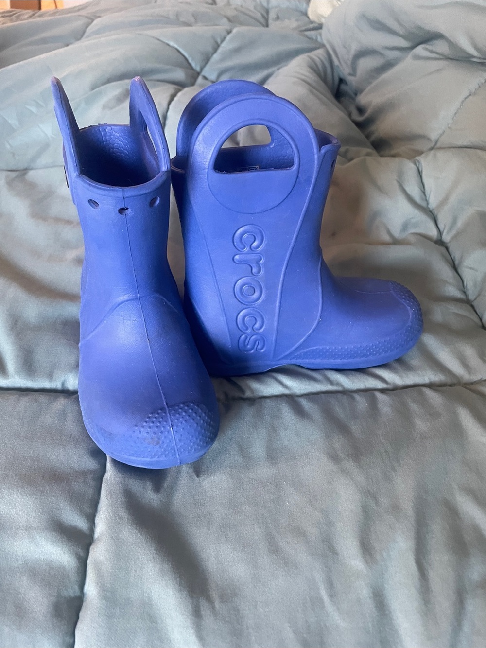 CROCS Kids Blue Pull-On Rain Boots